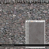 TX007-N Dry Stone Wall Texture Paper (Pack of 5) - N/2mm/1:148