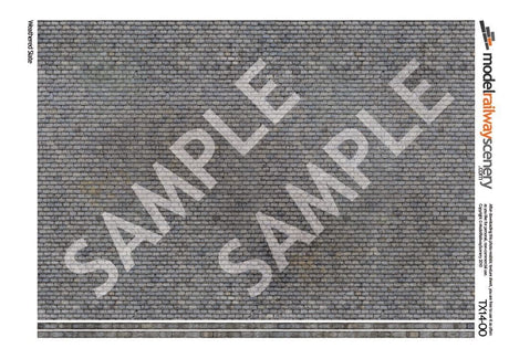 TX014-OO Weathered Slate Roofing Texture Paper (Pack of 5) - OO/4mm/1:76