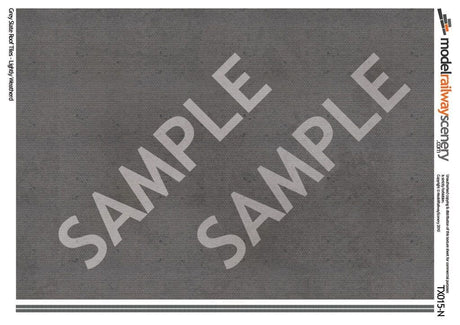 TX015-N Grey Slate Roof Tiles Lightly Weathered Texture Paper (Pack of 5) - N/2mm/1:148