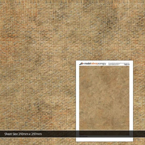 TX021-N Yellow London Brick Texture Paper (Pack of 5) - N/2mm/1:148