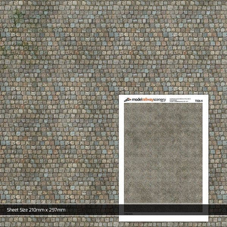 TX026-N Cobblestones Texture Paper (Pack of 5) - N/2mm/1:148