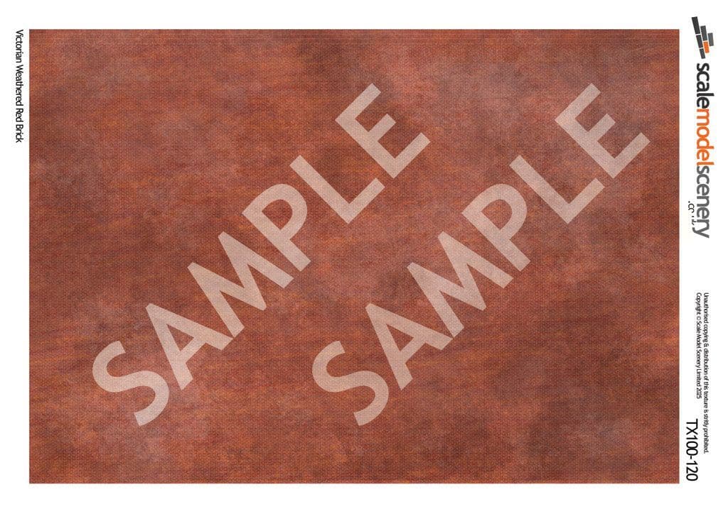 TX100-120 Victorian Weathered Red Brick Texture Paper (Pack of 5) - TT:120