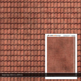 TX103-OO Terracotta Pantiles Roofing Texture Paper  (Pack of 5) - OO/4mm/1:76
