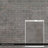 TX105-N English Bond Blue Engineering Brick Texture Paper (Pack of 5) - N/2mm/1:148