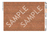 TX108-O Old Red Brown Brick Texture Paper (Pack of 5) - O/7mm/1:43