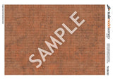 TX108-OO Old Red Brown Brick Texture Paper (Pack of 5) - OO/4mm/1:76