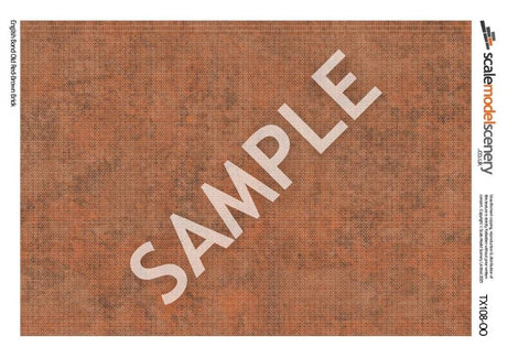 TX108-OO Old Red Brown Brick Texture Paper (Pack of 5) - OO/4mm/1:76