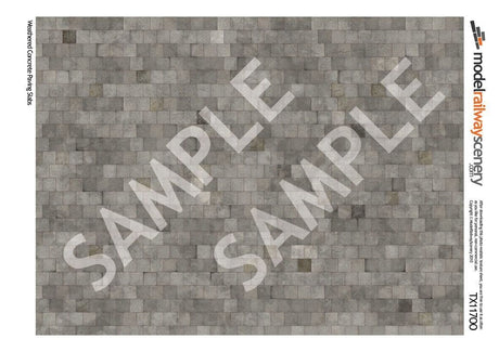 TX117-OO Dirty Concrete Paving Slabs (Pack of 5) OO/4mm/1:76