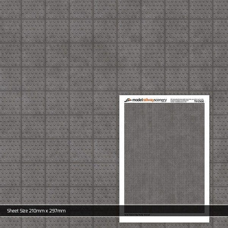 TX125-OO Tactile Paving Charcoal Texture Paper (Pack of 5) - OO/4mm/1:76