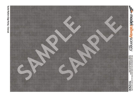 TX125-OO Tactile Paving Charcoal Texture Paper (Pack of 5) - OO/4mm/1:76