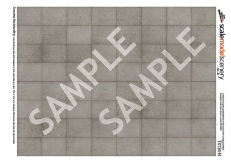 TX134-N Concrete Hardstanding Texture Paper (Pack of 5) - N/2mm/1:148