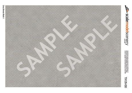 TX135-OO Grey Breeze Block Wall (Pack of 5) - OO/4mm/1:76