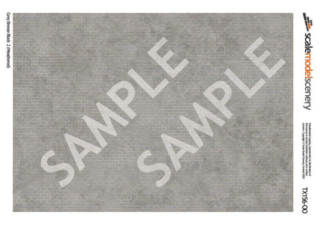 TX136-OO Weathered Grey Breeze Block Wall (Pack of 5) - OO/4mm/1:76