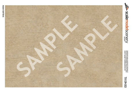 TX139-OO Modern Buff Brick Texture Paper (Pack of 5) - OO/4mm/1:76