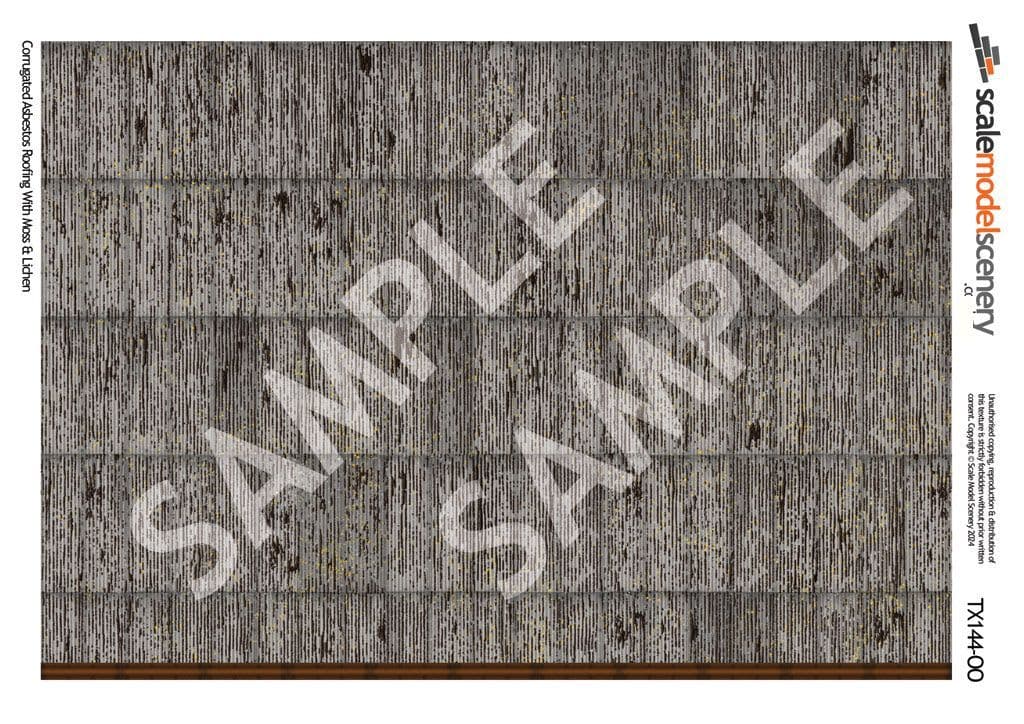 TX144-OO Corrugated Asbestos Roofing (Pack Of 5) - OO/4mm/1:76