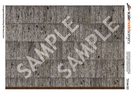 TX144-OO Corrugated Asbestos Roofing (Pack Of 5) - OO/4mm/1:76