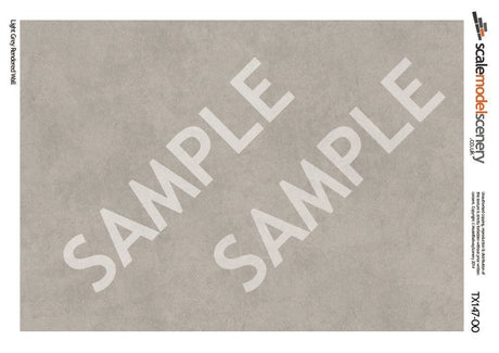 TX147-OO Light Grey Rendered Wall Texture Paper (Pack of 5) - OO/4mm/1:76