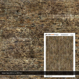 TX148-N Weathered Sandstone Ashlars Texture Paper (Pack of 5) - N/2mm/1:148