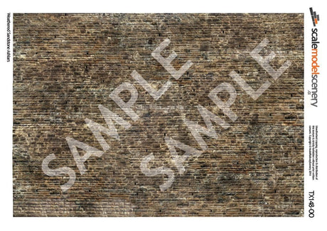 TX148 -OO Weathered Sandstone Ashlars Texture Paper (Pack of 5) - OO/4mm/1:76