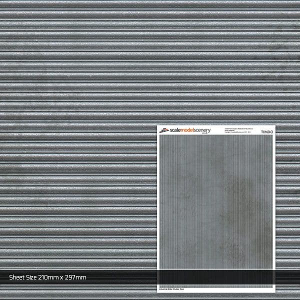 TX160-O Industrial Roller Shutter Door Texture Paper (Pack of 5) - O/7mm/1:43