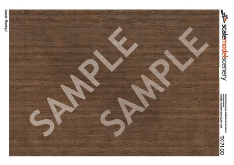 TX171-OO Wooden Flooring Texture Paper (Pack of 5) - OO/4mm/1:76