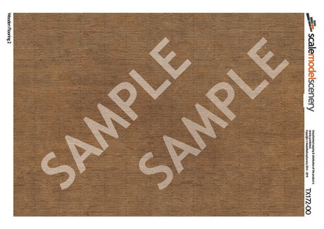 TX172-OO Wooden Flooring Texture Paper (Pack of 5) - OO/4mm/1:76