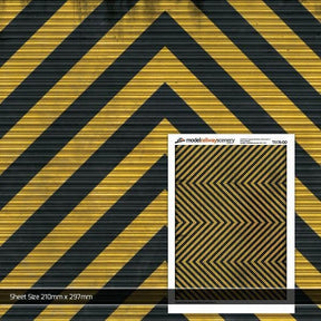 TX176-OO Chevron Hazard Stripe Roller Shutter Door (Pack of 5) OO/4mm/1:76