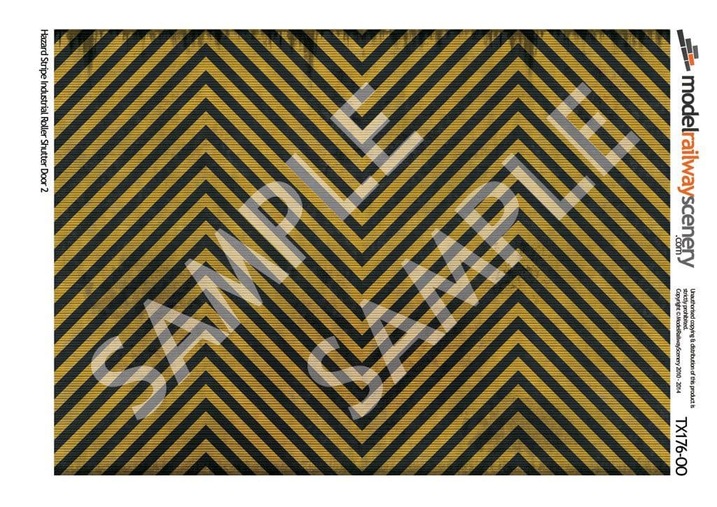 TX176-OO Chevron Hazard Stripe Roller Shutter Door (Pack of 5) OO/4mm/1:76