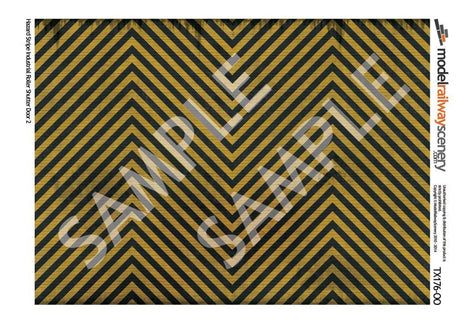 TX176-OO Chevron Hazard Stripe Roller Shutter Door (Pack of 5) OO/4mm/1:76