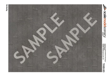 TX183-OO Roofing Felt Texture Paper (Pack of 5) OO/4mm/1:76