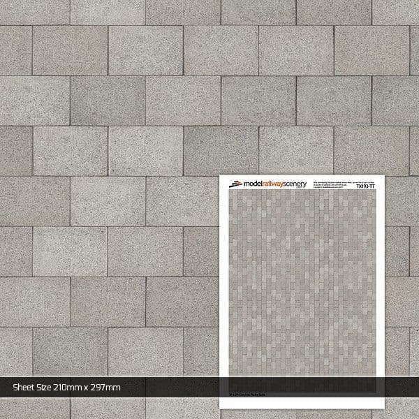 TX193-TT Concrete Paving Slabs Pristine (Pack of 5) - TT/3mm/1:100
