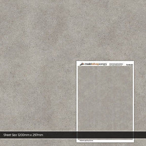 TX199-OO Weathered Light Grey Concrete Texture Paper (Pack of 5) - OO/4mm/1:76