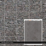 TX201-N Gabion Retaining Wall Texture Paper (Pack of 5) - N/2mm/1:148