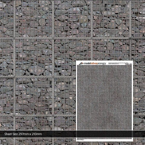 TX201-OO Gabion Retaining Wall 1 (Pack of 5) OO/4mm/1:76