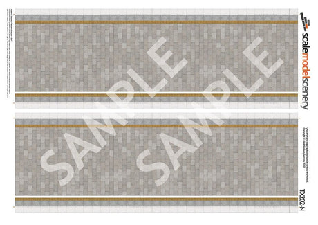 TX202-N Buff Slabbed Modern Platform Texture Paper (Pack of 5) - N/2mm/1:148