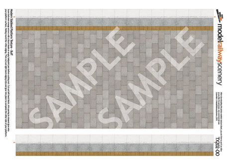 TX202-OO Slabbed Modern Platform Texture Sheets (Buff) (Pack of 5) OO/4mm/1:76