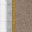 TX203-OO Weathered Pink Asphalt Platform Surface With Buff Tactile Paving (Pack of 5) OO/4mm/1:76