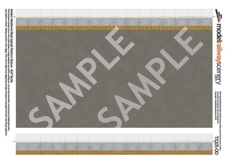 TX205-OO Weathered Black Asphalt Platform Texture Sheets (Buff Tactile Paving Pk of 5) OO/4mm/1:76