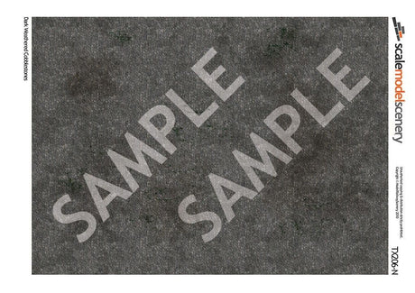 TX206-N Dark Weathered Cobblestones Texture Paper (Pack of 5) - N/2mm/1:148
