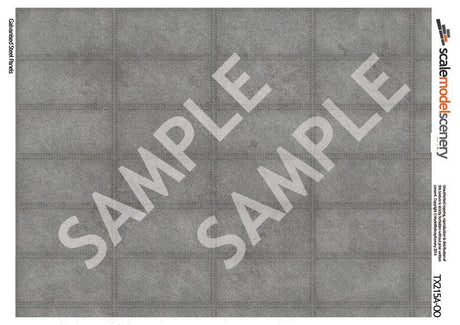TX215-OO Galvanised Steel Panels Texture Paper (Pack of 10) - OO/4mm/1:76