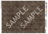 TX223-OO Dark Weathered Random Ashlar Brick Texture Paper (Pack of 5) - OO/4mm/1:76