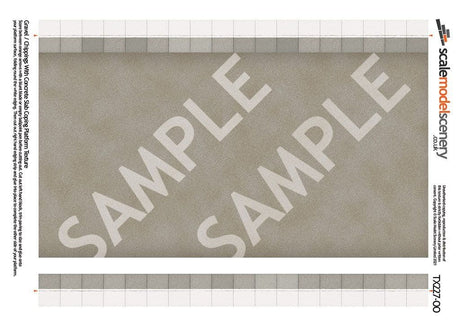 TX227-OO Gravel Platform Texture With Concrete Coping Texture Sheets ( Pk of 5) OO/4mm/1:76