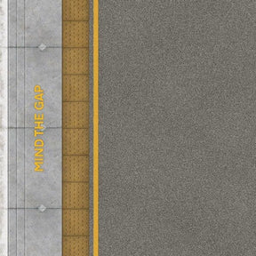 TX233-N Asphalt Platform Network Rail Coping & Yellow Line Texture Paper (Pack of 5) N/2mm/1:148