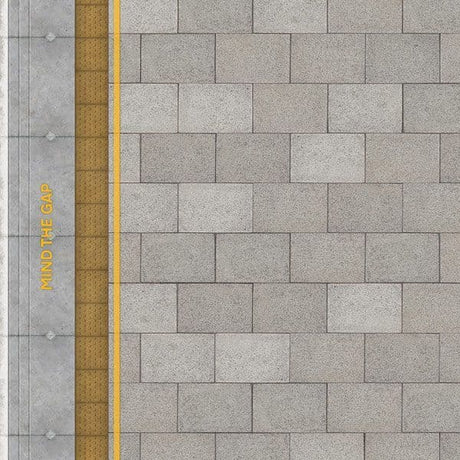 TX235-OO Slabbed Platform Sheets With Network Rail Coping & Yellow Line ( Pk of 5) OO/4mm/1:76
