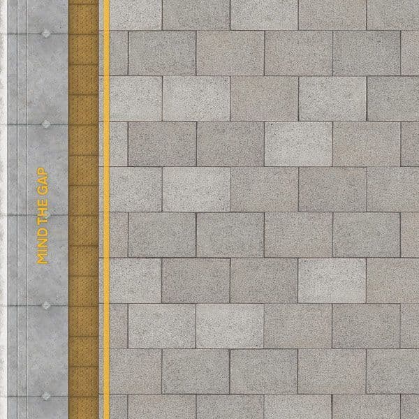 TX235-OO Slabbed Platform Sheets With Network Rail Coping & Yellow Line ( Pk of 5) OO/4mm/1:76