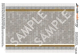 TX235-OO Slabbed Platform Sheets With Network Rail Coping & Yellow Line ( Pk of 5) OO/4mm/1:76