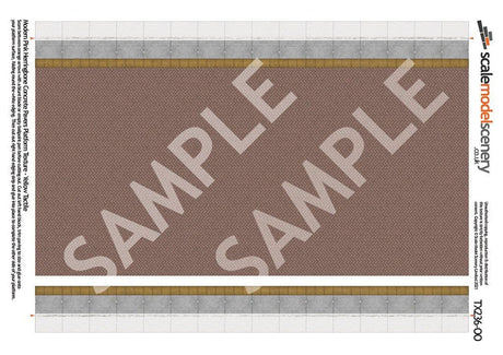 TX236-OO Pink Herringbone Platform Sheets With Network Rail Coping ( Pk of 5) OO/4mm/1:76