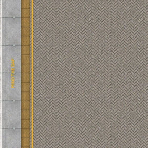 TX239-OO Grey Block Platform Sheets With Network Rail Coping & Yellow Lines (Pk of 5) OO/4mm/1:76
