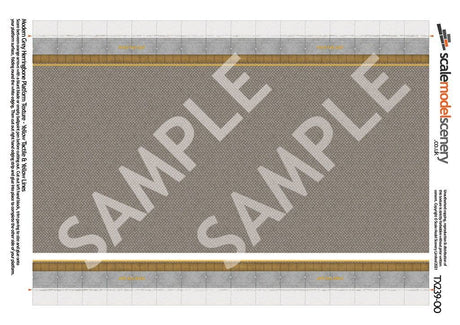 TX239-OO Grey Block Platform Sheets With Network Rail Coping & Yellow Lines (Pk of 5) OO/4mm/1:76