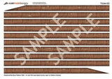TX244-OO English Bond Weathered Red Brick Platform Wall Wraps - OO/4mm/1:76